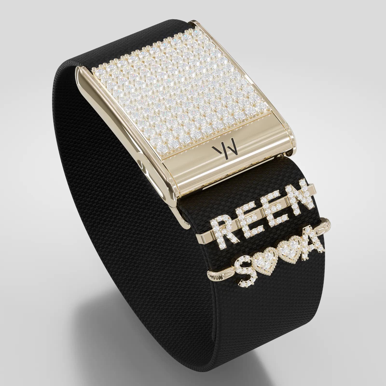 whoop-compatible charm jewelry side profile by LUX GEM Jewelry